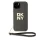 DKNY PU bőr Stack Logo csuklópántos tok iPhone 14 készülékhez barna