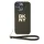 DKNY PU Leather Stack Logo Wrist Strap tok iPhone 14 Pro Max készülékhez barna