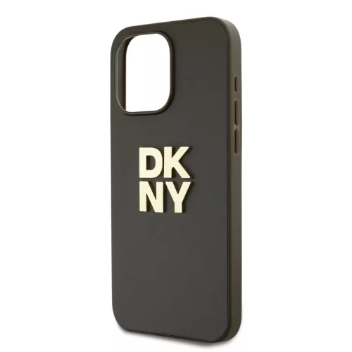 DKNY PU Leather Stack Logo Wrist Strap tok iPhone 14 Pro Max készülékhez barna