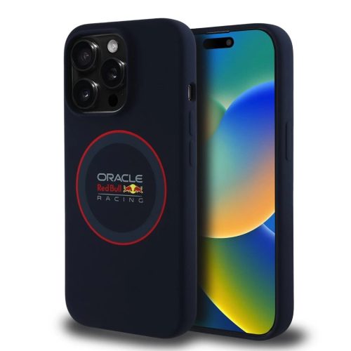 Red Bull Silicone Red Ring MagSafe tok iPhone 14 Pro készülékhez tengerészkék