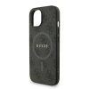 Guess PU Leather 4G Colored Ring Strap MagSafe tok iPhone 14 készülékhez fekete