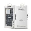 DKNY PC/TPU Repeat Pattern Tonal Stripe Magsafe Tok iPhone 16 Pro Max készülékhez fekete