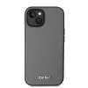 DKNY PU Leather Silver Metal Logo Magsafe tok iPhone 14 készülékhez szürke