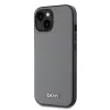 DKNY PU Leather Silver Metal Logo Magsafe tok iPhone 14 készülékhez szürke