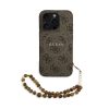Guess PU Leather 4G Colored Ring Strap MagSafe tok iPhone 15 Pro Max készülékhez barna