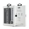 Karl Lagerfeld PU Saffiano Athleisure Stripe and Strap tok iPhone 15 készülékhez rózsaszín