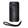 Karl Lagerfeld PU Saffiano Athleisure Stripe and Strap tok iPhone 15 Pro Max készülékhez rózsaszín