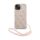 Guess PU bőr 4G Colored Ring Strap MagSafe tok iPhone 14 készülékhez rózsaszín