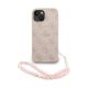 Guess PU bőr 4G Colored Ring Strap MagSafe tok iPhone 14 készülékhez rózsaszín