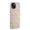 Guess PU bőr 4G Colored Ring Strap MagSafe tok iPhone 14 készülékhez rózsaszín