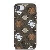 Guess PU 4G Peony MagSafe tok iPhone 16e készülékhez barna