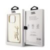 Karl Lagerfeld Wrinkled PU Signature Logo tok iPhone 15 Pro Max készülékhez, arany
