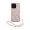 Guess PU Leather 4G Colored Ring Strap MagSafe tok iPhone 15 Pro Max készülékhez rózsaszín