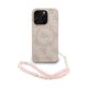 Guess PU Leather 4G Colored Ring Strap MagSafe tok iPhone 15 Pro Max készülékhez rózsaszín