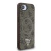 Guess PU 4G Strass Triangle Metal Logo MagSafe tok iPhone 16e készülékhez barna