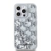 Karl Lagerfeld Liquid Glitter Monogram Gradient tok iPhone 14 Pro készülékhez fehér