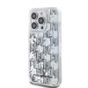 Karl Lagerfeld Liquid Glitter Monogram Gradient tok iPhone 14 Pro készülékhez fehér