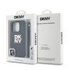 DKNY PU bőr Stack Logo csuklópántos tok az iPhone 16 Pro Max készülékhez fekete