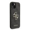 Guess PU 4G Metal Logo Strap tok iPhone 15 készülékhez fekete