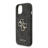 Guess PU 4G Metal Logo Strap tok iPhone 15 készülékhez fekete