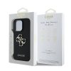 Guess PU Grained 4G Metal Logo tok iPhone 13 Pro készülékhez fekete