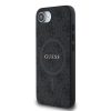 Guess PU bőr 4G Colored Ring MagSafe tok iPhone 16e készülékhez fekete