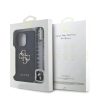 Guess PU 4G Metal Logo Strap tok iPhone 15 Pro Max készülékhez fekete