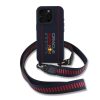 Red Bull Silicone Vertical Logo MagSafe tok + Crossbody Strap iPhone 16 Pro Max készülékhez tengerészkék