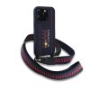 Red Bull Silicone Vertical Logo MagSafe tok + Crossbody Strap iPhone 16 Pro Max készülékhez tengerészkék