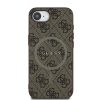 Guess PU bőr 4G Colored Ring MagSafe tok iPhone 16e készülékhez barna
