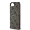 Guess PU bőr 4G Colored Ring MagSafe tok iPhone 16e készülékhez barna