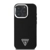 Guess PU Grained Triangle Logo tok iPhone 16 Pro Max készülékhez fekete