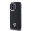 Guess PU Grained Triangle Logo tok iPhone 16 Pro Max készülékhez fekete