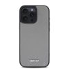 DKNY PU bőr Silver Metal Logo Magsafe tok iPhone 16 Pro Max készülékhez szürke