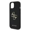 Guess PU Grained 4G Metal Logo tok iPhone 15 készülékhez fekete