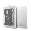 Guess PU 4G Metal Logo Strap tok iPhone 16 Pro Max készülékhez fekete