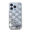 Karl Lagerfeld Liquid Glitter Monogram Gradient tok iPhone 15 Pro Max készülékhez fehér