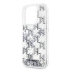 Karl Lagerfeld Liquid Glitter Monogram Gradient tok iPhone 15 Pro Max készülékhez fehér