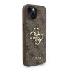 Guess PU 4G Metal Logo Strap tok iPhone 15 készülékhez barna