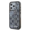 Karl Lagerfeld Liquid Glitter Monogram Gradient tok iPhone 15 Pro Max készülékhez fekete
