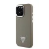 Guess PU Grained Triangle Logo tok iPhone 16 Pro Max készülékhez barna