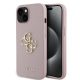 Guess PU Grained 4G Metal Logo tok iPhone 15 készülékhez rózsaszín