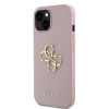 Guess PU Grained 4G Metal Logo tok iPhone 15 készülékhez rózsaszín