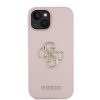 Guess PU Grained 4G Metal Logo tok iPhone 15 készülékhez rózsaszín