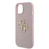 Guess PU Grained 4G Metal Logo tok iPhone 15 készülékhez rózsaszín