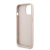 Guess PU 4G Metal Logo Strap tok iPhone 15 készülékhez rózsaszín