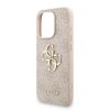 Guess PU 4G Metal Logo Strap tok iPhone 15 Pro Max készülékhez rózsaszín