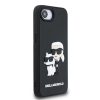 Karl Lagerfeld 3D Rubber Karl and Choupette Tok iPhone 16e készülékhez fekete