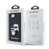Karl Lagerfeld 3D Rubber Karl and Choupette Tok iPhone 16e készülékhez fekete