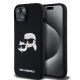Karl Lagerfeld Liquid Silicone Double Heads MagSafe tok iPhone 15 Pro Max készülékhez fekete